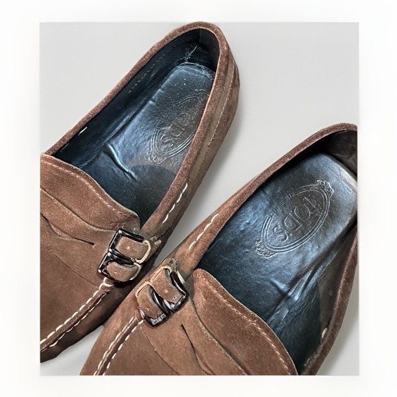 TOD\'S BROWN SUEDE DRIVER PENNY LOAFER MEN\'S SIZE 8 main image 9